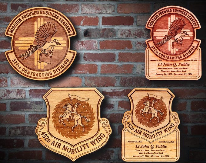 Wooden Misc. Military Patch Plaque #135