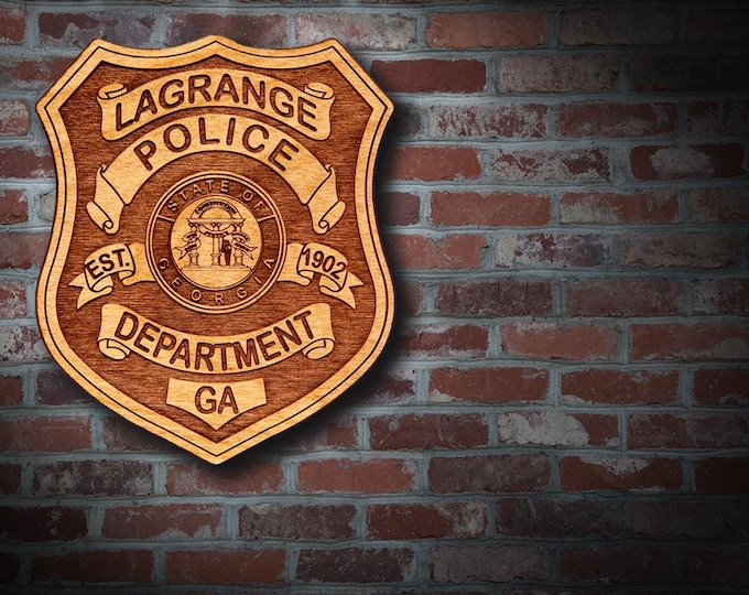 Wooden Miscellaneous Police Badge or Patch Plaque #108