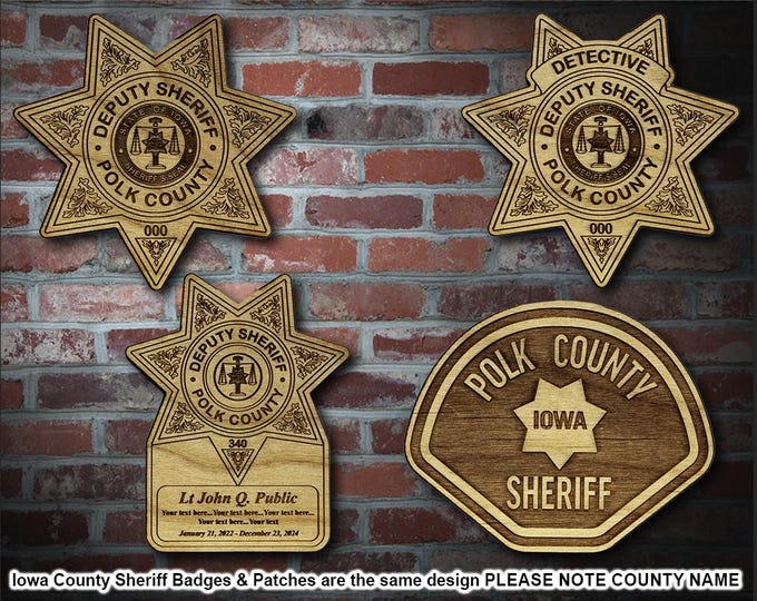 Iowa County Sheriff Badge & Patch