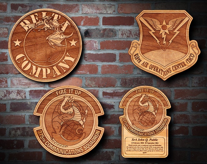 Wooden Misc. Military Patch Plaque 59