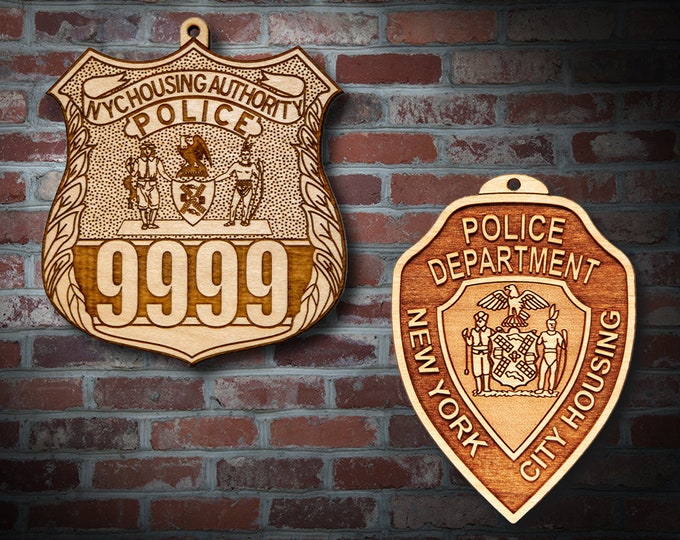 Wooden NYC Housing Authority Shield and Patch Plaque