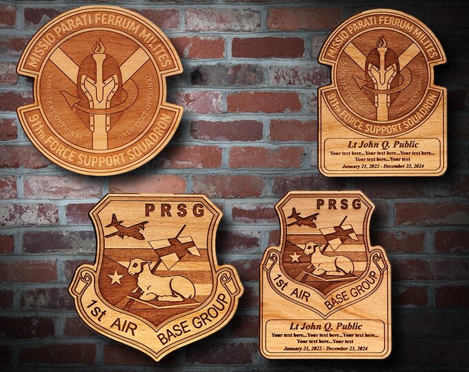 Wooden Misc. Military Patch Plaque #104