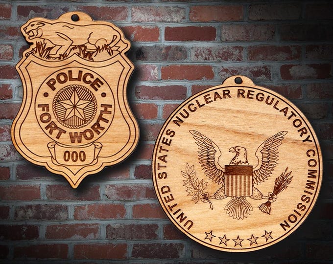 Wooden Miscellaneous Police Badge or Patch Plaque #117
