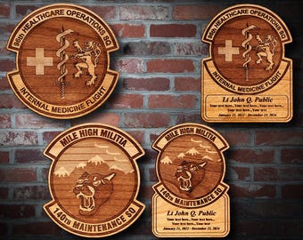 Wooden Misc. Military Patch Plaque #110