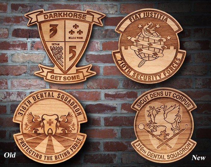 Wooden Misc. Military Patch Plaque 42