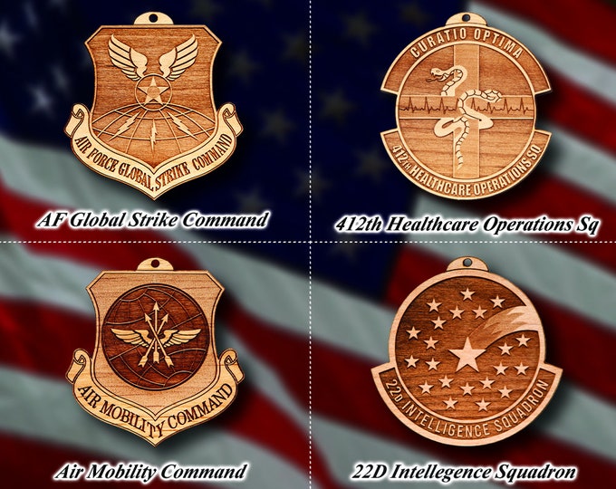 Wooden Misc. Military Patch Ornament 29