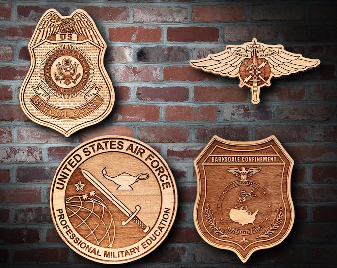 Wooden Misc. Military Patch Plaque 46