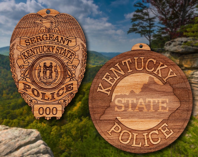 Kentucky State Police Badge or Shoulder Patch Ornament