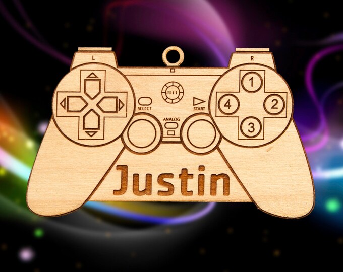 Personalized Wooden Controller Christmas Ornament