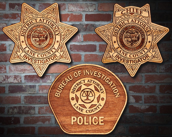 Wooden Lane Co OR DA Badge or Patch Plaque