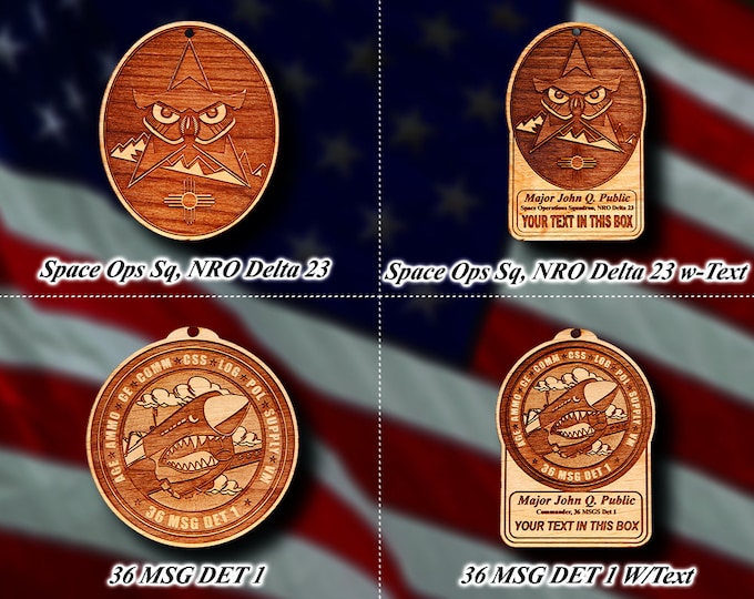 Wooden Misc. Military Patch Ornament 56