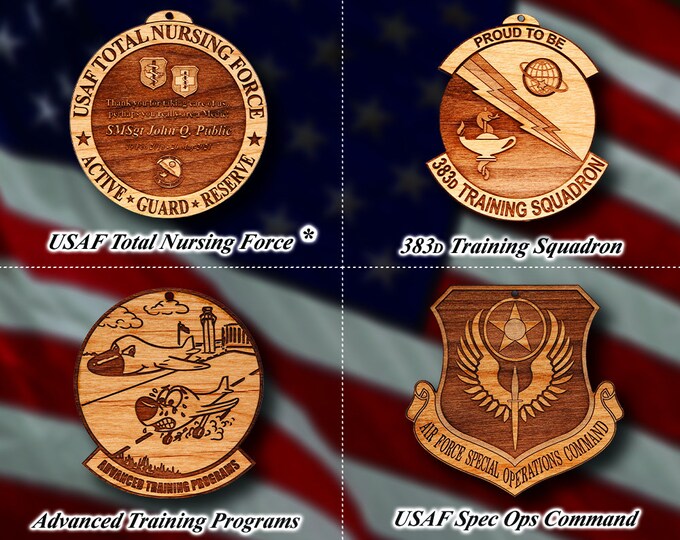 Wooden Misc. Military Patch Ornament 18