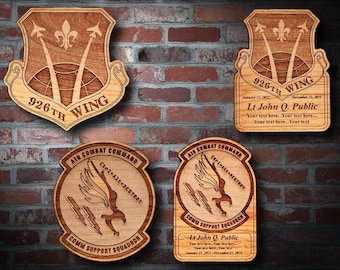 Wooden Misc. Military Patch Plaque #112