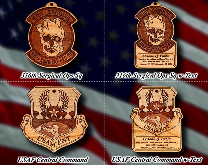 Misc. Wooden Military Badge or Patch Ornament #92