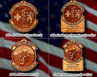 Misc. Wooden Military Badge or Patch Ornament #110