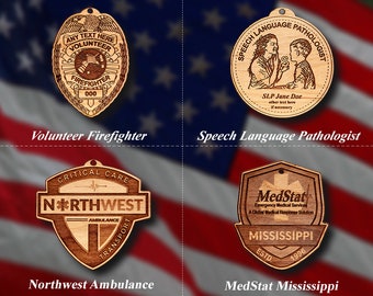 Misc. EMS FD Badge or Patch Ornament #21