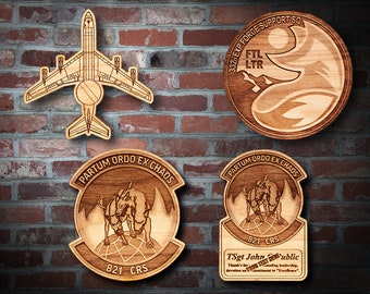 Wooden Misc. Military Patch Plaque 34