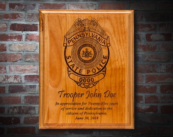 Police Appreciation Plaque