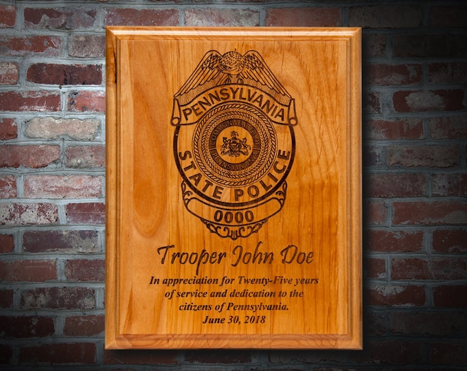 Police Appreciation Plaque