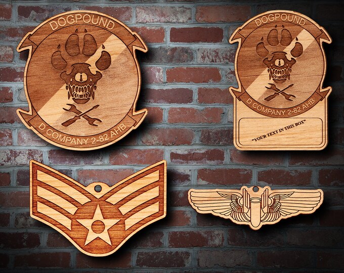 Wooden Misc. Military Patch Plaque 63