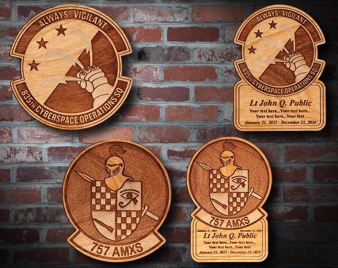 Wooden Misc. Military Patch Plaque #118