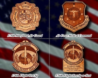 Misc. Wooden Military Badge or Patch Ornament #105
