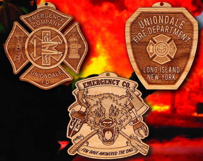 Uniondale Fire Department Patch Ornaments