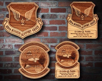 Wooden Misc. Military Patch Plaque #108