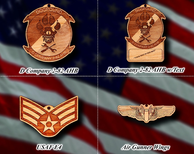 Misc. Wooden Military Badge or Patch Ornament #63