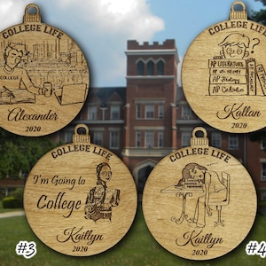 Wooden College Life Ornament