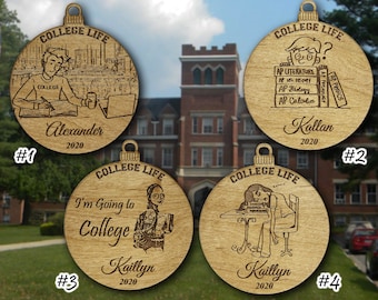 Wooden College Life Ornament