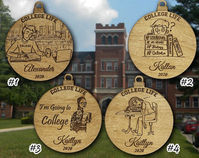 Wooden College Life Ornament