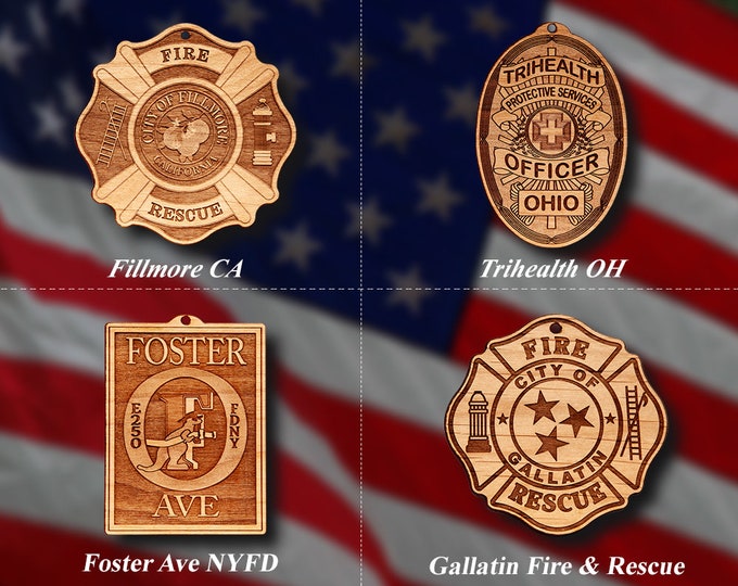 Misc. EMS FD Badge or Patch Ornament #20