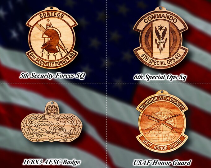 Wooden Misc. Military Patch Ornament 41
