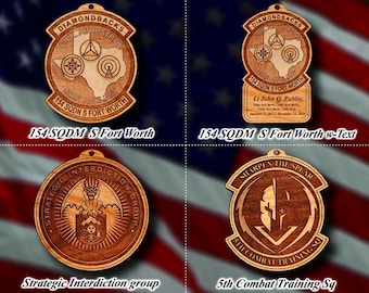 Wooden Misc. Military Patch Ornament #120