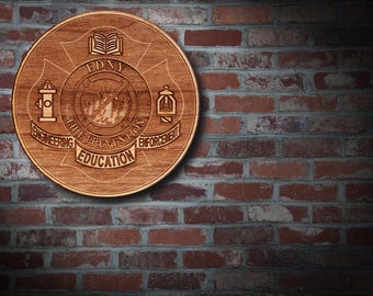 Personalized Wooden New York City Fire Department Badge and Patch Plaques 5