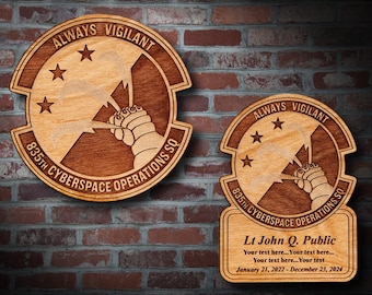 Wooden Misc. Military Patch Plaque #118