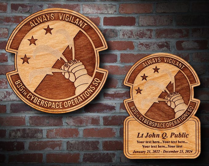 Wooden Misc. Military Patch Plaque #118