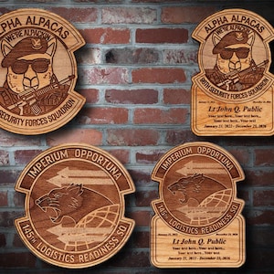 Wooden Misc. Military Patch Plaque #126