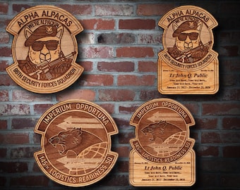 Wooden Misc. Military Patch Plaque #126