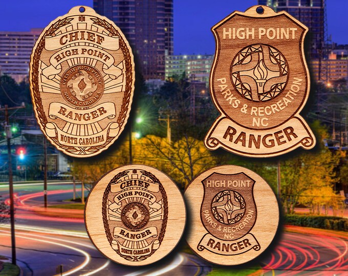 High Point NC Ranger Badge or Patch Ornament