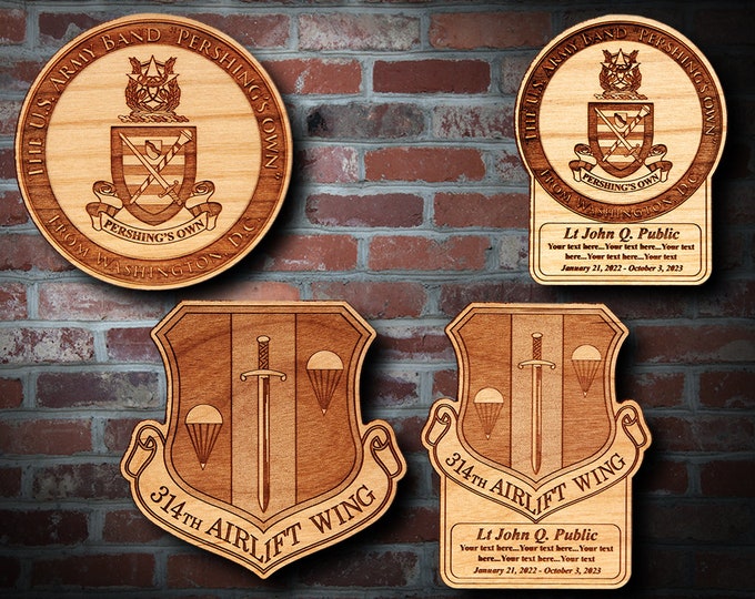Wooden Misc. Military Patch Plaque 74