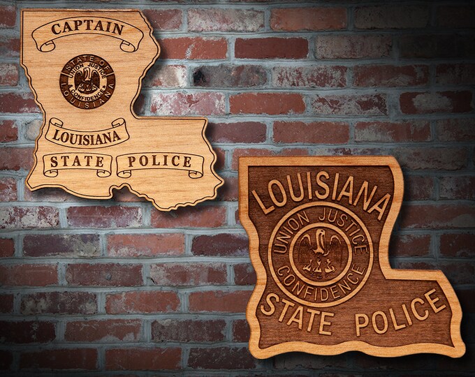 Wooden Louisiana SP Badge or Patch Plaque