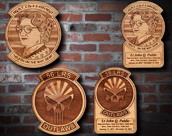 Wooden Misc. Military Patch Plaque 78