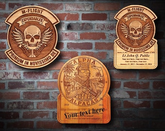 Wooden Misc. Military Patch Plaque #132
