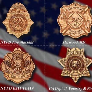 Misc. EMS FD Badge or Patch Ornament #26
