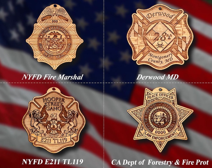 Misc. EMS FD Badge or Patch Ornament #26