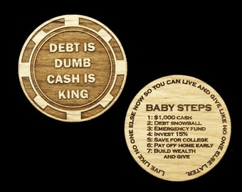 Debt is Dumb Recognition Token   ---FREE SHIPPING---