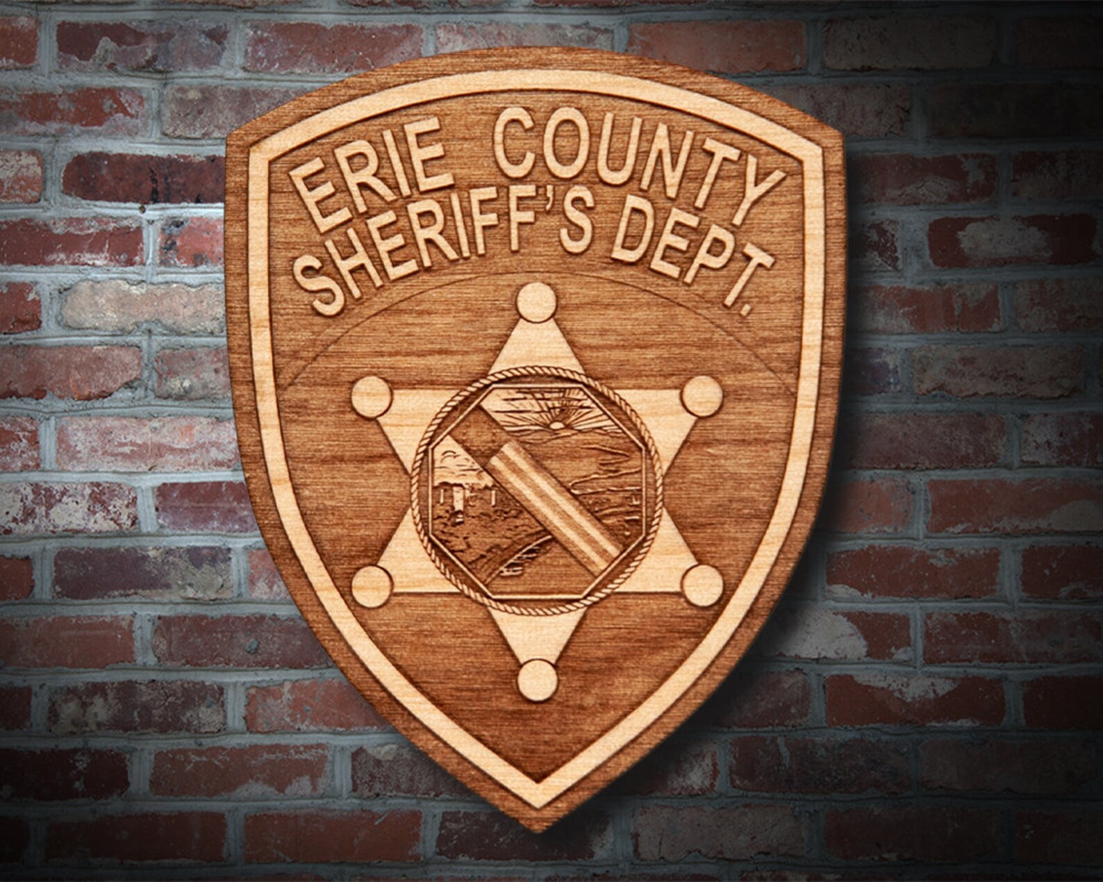 Wooden Erie Co NY Sheriff Patch Plaque - Etsy