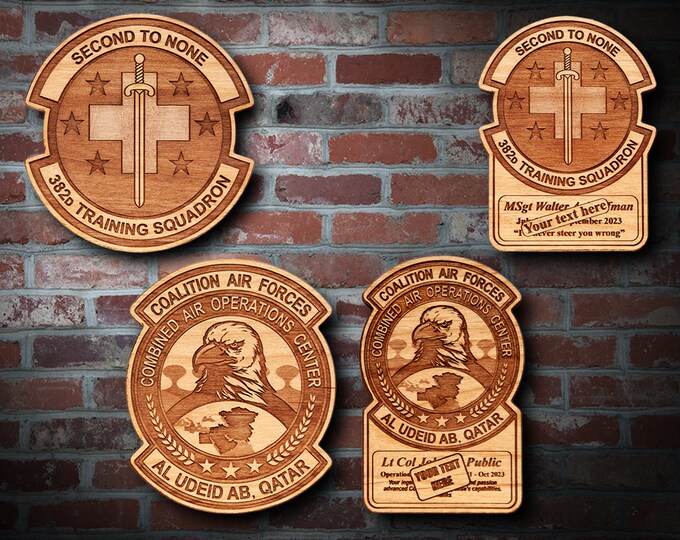 Wooden Misc. Military Patch Plaque 52